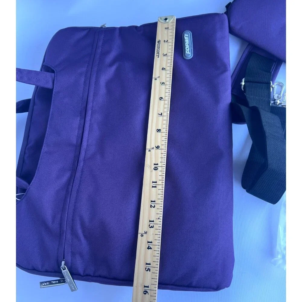 FOPATI Laptop Case Dark Purple Crossbody Laptop Bag